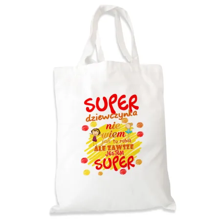 Torba na zakupy dla DZIEWCZYNY Super Dziewczynka